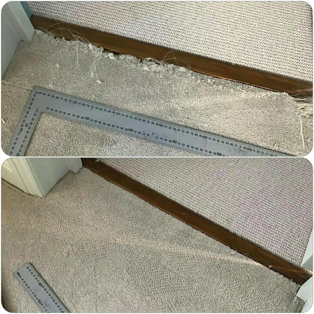Carpet after a professional damage repair